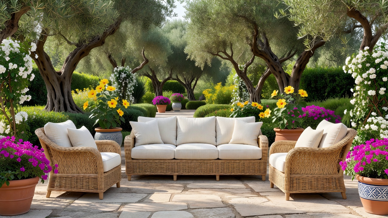 Muebles de Jardín bajo Olivos