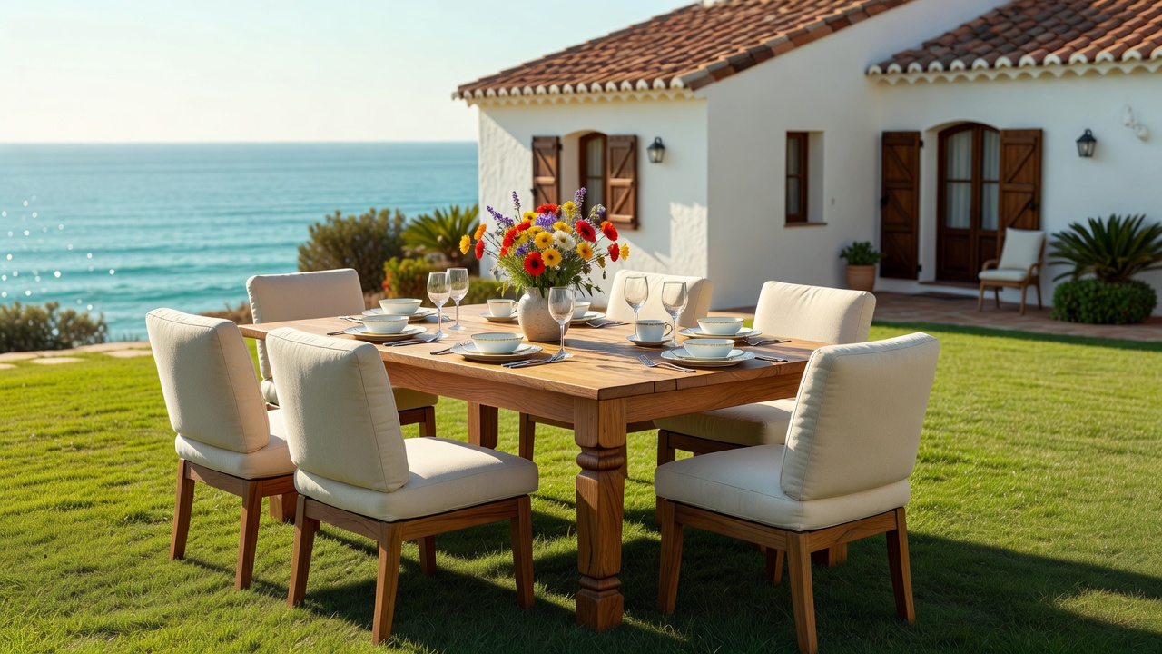 Comedor en jardín